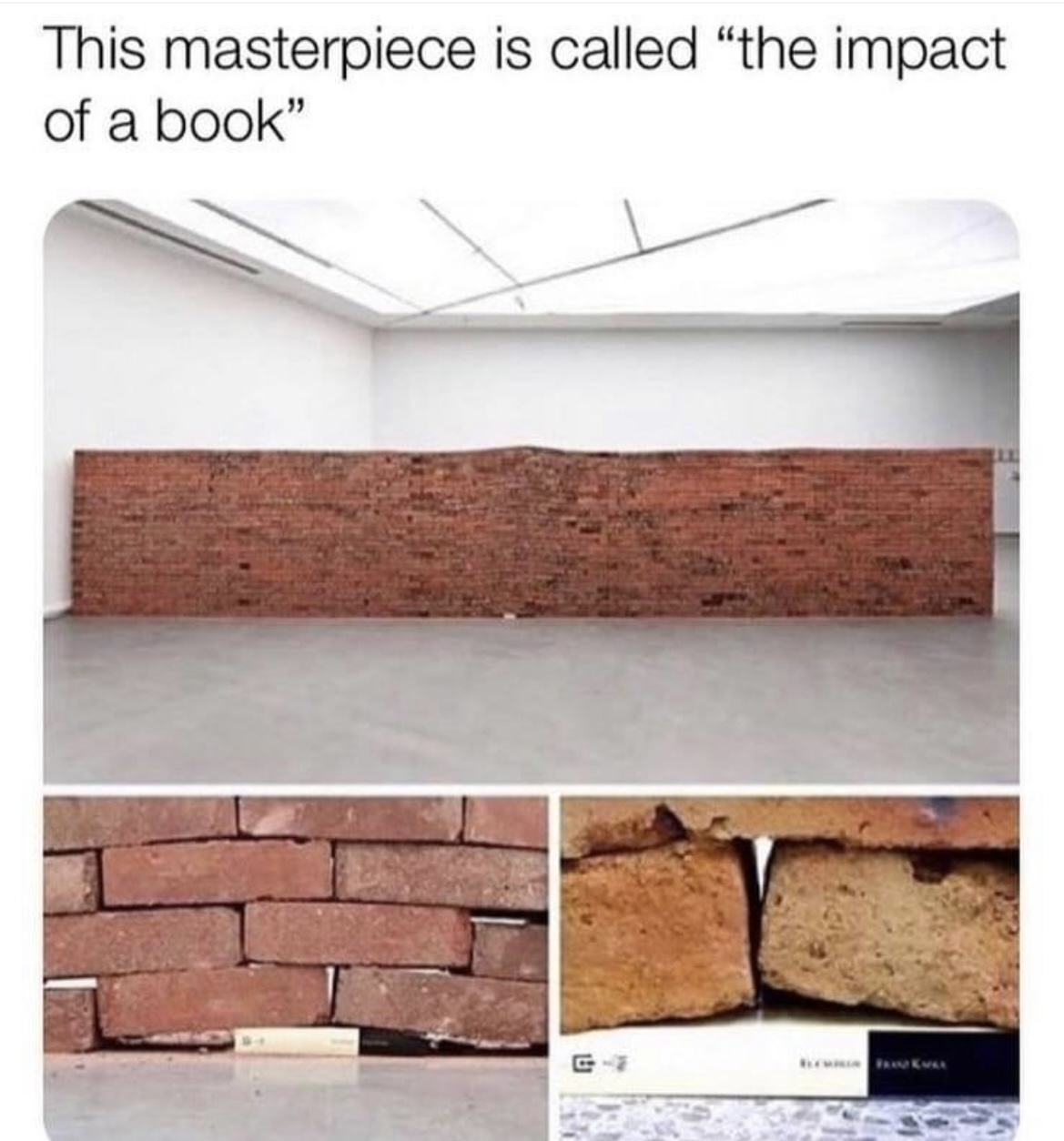 bricks, books